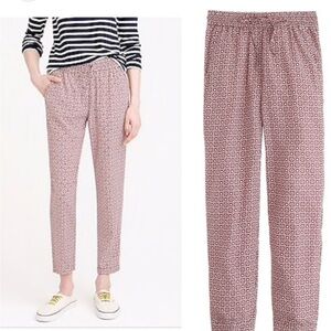 J. Crew Geo print drawstring pants sz 4